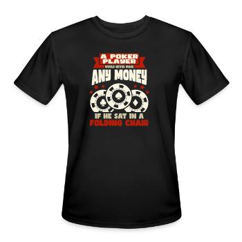 Poker Casino Poker Player Gambling Roulette Gift - Men's Moisture Wicking Performance T-Shirt - black - Front - Jackson (183cm)