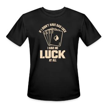 Poker Casino Poker Player Gambling Roulette - Men's Moisture Wicking Performance T-Shirt - black - Front - Jackson (183cm)
