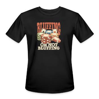 Poker Casino Poker Player Gambling Roulette - Men's Moisture Wicking Performance T-Shirt - black - Front - Jackson (183cm)