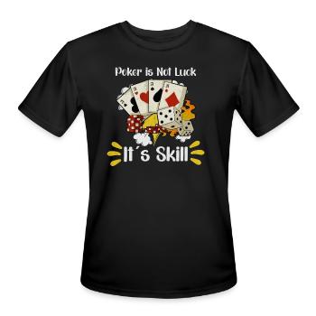 Poker Casino Poker Player Gambling Roulette Gift - Men's Moisture Wicking Performance T-Shirt - black - Front - Jackson (183cm)