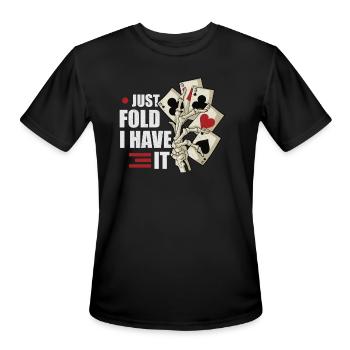 Poker Casino Poker Player Gambling Roulette Gift - Men's Moisture Wicking Performance T-Shirt - black - Front - Jackson (183cm)