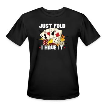 Poker Casino Poker Player Gambling Roulette Gift - Men's Moisture Wicking Performance T-Shirt - black - Front - Jackson (183cm)