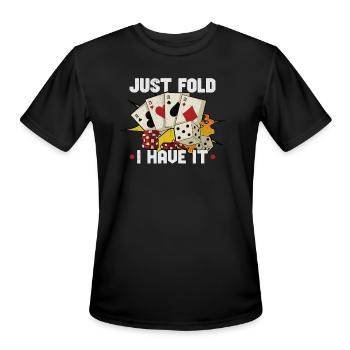 Poker Casino Poker Player Gambling Roulette Gift - Men's Moisture Wicking Performance T-Shirt - black - Front - Jackson (183cm)