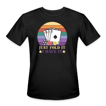Poker Casino Poker Player Gambling Roulette Gift - Men's Moisture Wicking Performance T-Shirt - black - Front - Jackson (183cm)
