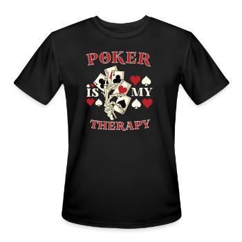 Poker Casino Poker Player Gambling Roulette Gift - Men's Moisture Wicking Performance T-Shirt - black - Front - Jackson (183cm)