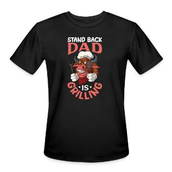BBQ Grill Grilling Grillmaster Barbecue Meat Beef - Men's Moisture Wicking Performance T-Shirt - black - Front - Jackson (183cm)