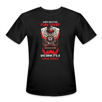 Poker Casino Poker Player Gambling Roulette - Men's Moisture Wicking Performance T-Shirt - black - Front - Jackson (183cm)