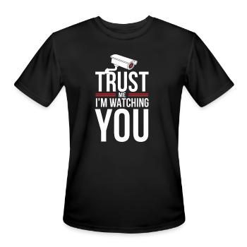 Private Security Professional Bodyguard VIP - Men's Moisture Wicking Performance T-Shirt - black - Front - Jackson (183cm)