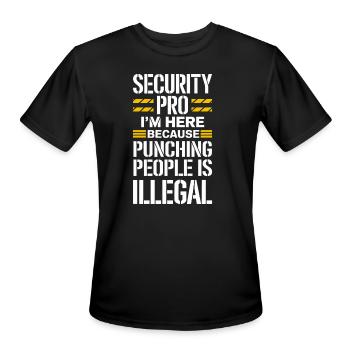 Private Security Professional Bodyguard VIP - Men's Moisture Wicking Performance T-Shirt - black - Front - Jackson (183cm)