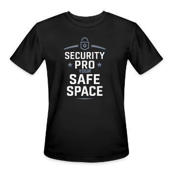 Private Security Professional Bodyguard VIP - Men's Moisture Wicking Performance T-Shirt - black - Front - Jackson (183cm)