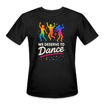 Queer Pride Queer Joy LGBTQ+ Affirmation Trans - Men's Moisture Wicking Performance T-Shirt - black - Front - Jackson (183cm)