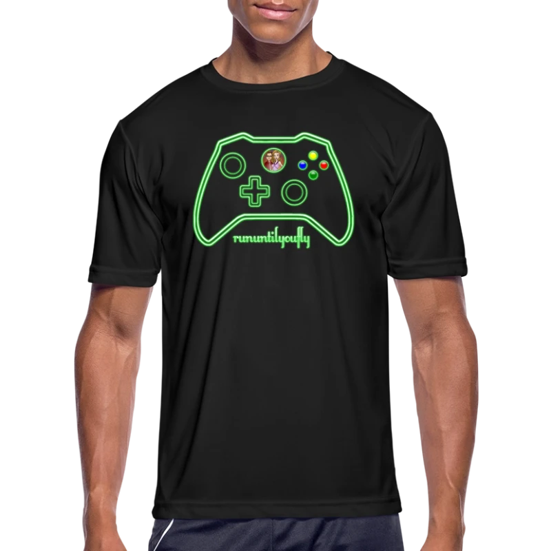 rununtilyoufly green controller - Men's Moisture Wicking Performance T-Shirt