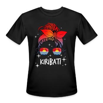 Kiribati - Men's Moisture Wicking Performance T-Shirt - black - Front - Jackson (183cm)