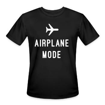 Airplane Mode - Men's Moisture Wicking Performance T-Shirt - black - Front - Jackson (183cm)