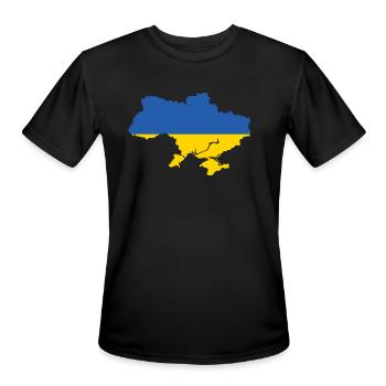 Ukraine 1 - Men's Moisture Wicking Performance T-Shirt - black - Front - Jackson (183cm)