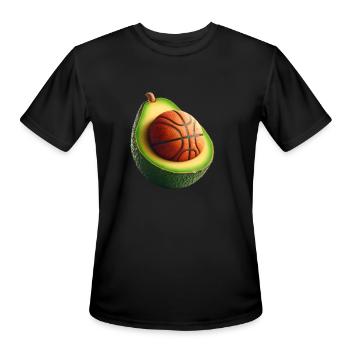 Avocado with basketball core - Men's Moisture Wicking Performance T-Shirt - black - Front - Jackson (183cm)