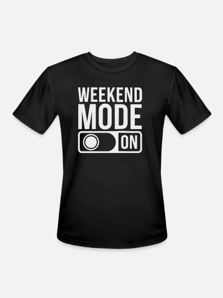 Weekend Mode On - Men's Moisture Wicking Performance T-Shirt - black