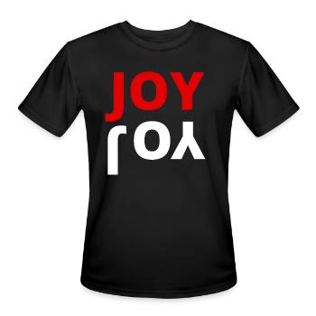 joy joy yellow - Men's Moisture Wicking Performance T-Shirt - black - Front - Jackson (183cm)