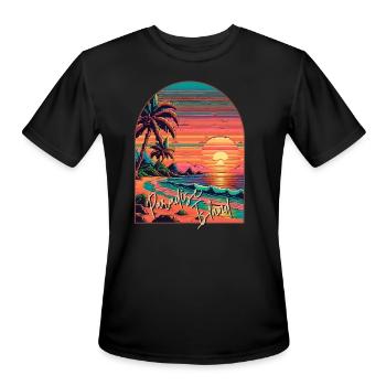 Paradise Island - Men's Moisture Wicking Performance T-Shirt - black - Front - Jackson (183cm)