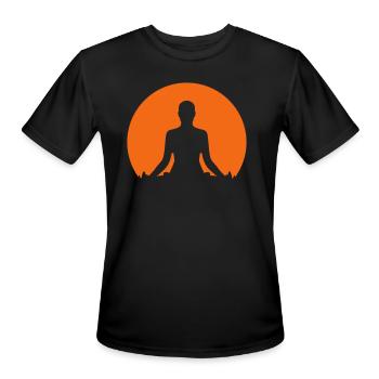 Meditation - Men's Moisture Wicking Performance T-Shirt - black - Front - Jackson (183cm)