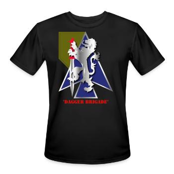 Army 2nd Bde Combat Tm Dagger Brigade 1st ID - Men's Moisture Wicking Performance T-Shirt - black - Front - Jackson (183cm)
