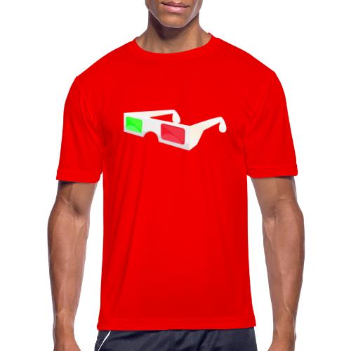 3D red green glasses - Men's Moisture Wicking Performance T-Shirt