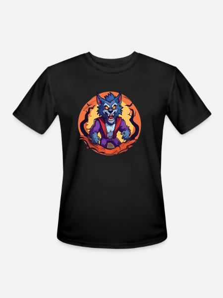 Halloween Werewolf - Men's Moisture Wicking Performance T-Shirt - black