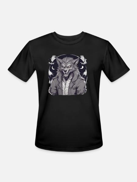 Halloween Werewolf - Men's Moisture Wicking Performance T-Shirt - black