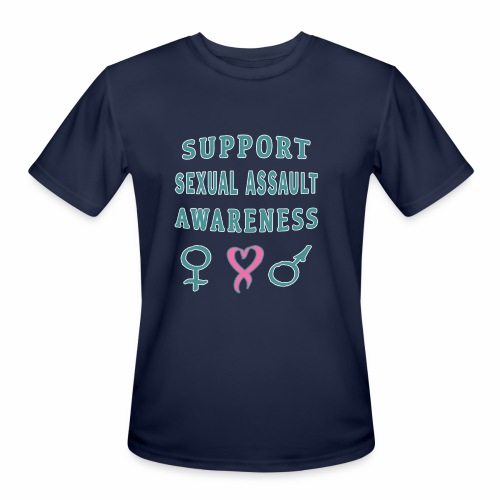 Support Sexual Assault Awareness Prevention Month - Men's Moisture Wicking Performance T-Shirt