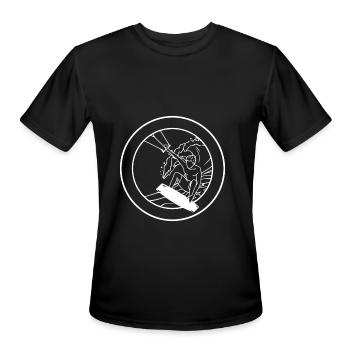 kite Surfer - Men's Moisture Wicking Performance T-Shirt - black - Front - Jackson (183cm)