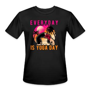 Mantra Yoga - Men's Moisture Wicking Performance T-Shirt - black - Front - Jackson (183cm)