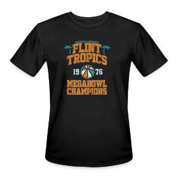 Flint Tropics Megabowl Champions - Men's Moisture Wicking Performance T-Shirt - black - Front - Jackson (183cm)