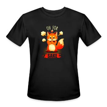 Oh For Fox Sake - Men's Moisture Wicking Performance T-Shirt - black - Front - Jackson (183cm)