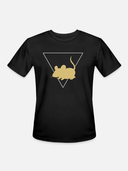 mouse - Men's Moisture Wicking Performance T-Shirt - black