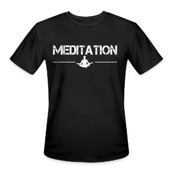 meditation - Men's Moisture Wicking Performance T-Shirt - black - Front - Jackson (183cm)