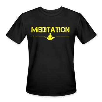 meditation - Men's Moisture Wicking Performance T-Shirt - black - Front - Jackson (183cm)