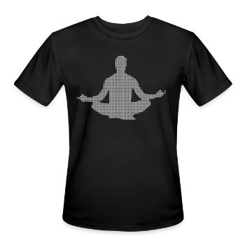 meditation - Men's Moisture Wicking Performance T-Shirt - black - Front - Jackson (183cm)