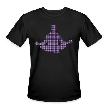 meditation - Men's Moisture Wicking Performance T-Shirt - black - Front - Jackson (183cm)