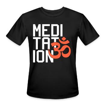 meditation - Men's Moisture Wicking Performance T-Shirt - black - Front - Jackson (183cm)