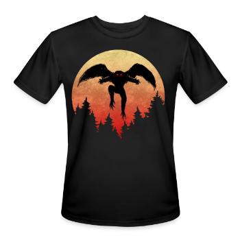 Cryptidcore Aesthetic Mothman Cryptozoology - Men's Moisture Wicking Performance T-Shirt - black - Front - Jackson (183cm)