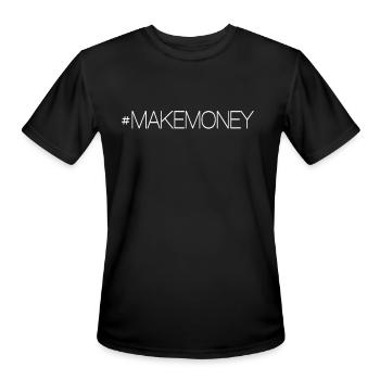 make money - Men's Moisture Wicking Performance T-Shirt - black - Front - Jackson (183cm)