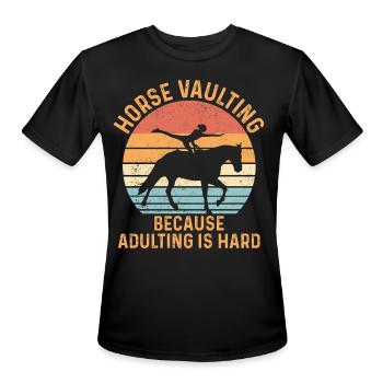 Funny Equestrian - Men's Moisture Wicking Performance T-Shirt - black - Front - Jackson (183cm)