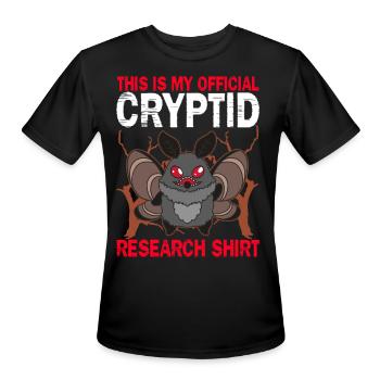 Mothman Cryptid Folklore - Men's Moisture Wicking Performance T-Shirt - black - Front - Jackson (183cm)