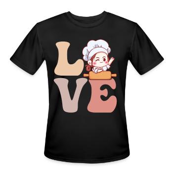 Bread Baker Bread Baking - Men's Moisture Wicking Performance T-Shirt - black - Front - Jackson (183cm)