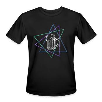 beer - Men's Moisture Wicking Performance T-Shirt - black - Front - Jackson (183cm)