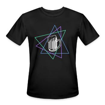 beer - Men's Moisture Wicking Performance T-Shirt - black - Front - Jackson (183cm)
