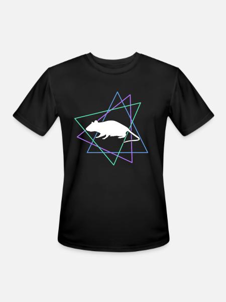 mouse - Men's Moisture Wicking Performance T-Shirt - black