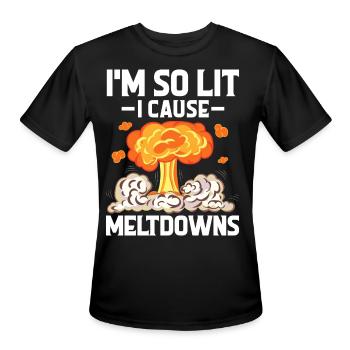 Funny Nuclear Power Plant - Men's Moisture Wicking Performance T-Shirt - black - Front - Jackson (183cm)