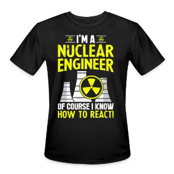 Funny Nuclear Power Plant - Men's Moisture Wicking Performance T-Shirt - black - Front - Jackson (183cm)