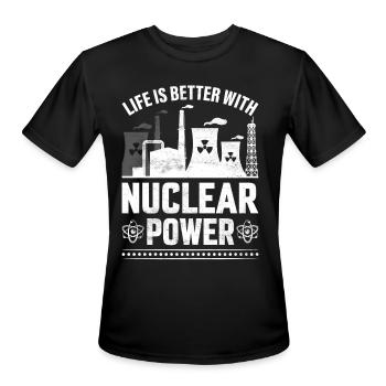 Nuclear Engineer - Men's Moisture Wicking Performance T-Shirt - black - Front - Jackson (183cm)